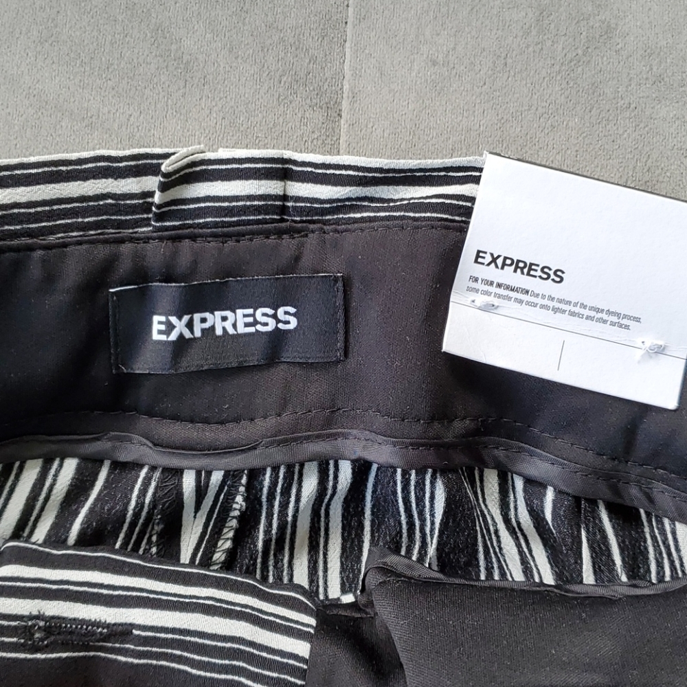 Wide Leg High Rise Slacks Size 2, Tie Belt NWT Express - Picture 5 of 14